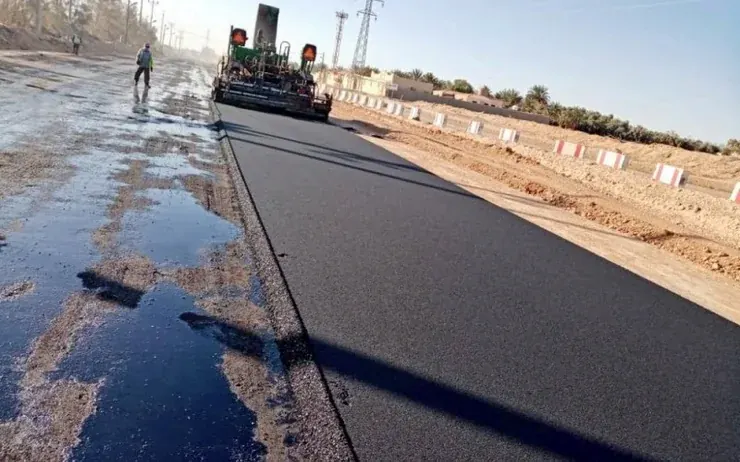 طبقة أسفلت جديدة بعد التنفيذ
